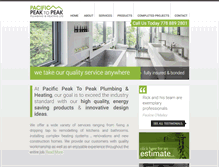 Tablet Screenshot of pacificpeakplumbing.ca